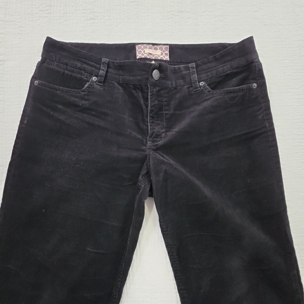 J. Crew Corduroy Pants Womens 12R (36x32) Black Bootcut Stretch Classic Preppy - Picture 3 of 16